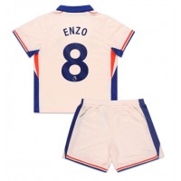 Camiseta Chelsea Enzo Fernandez #8 Visitante Equipación para niños 2024-25 manga corta (+ pantalones cortos)